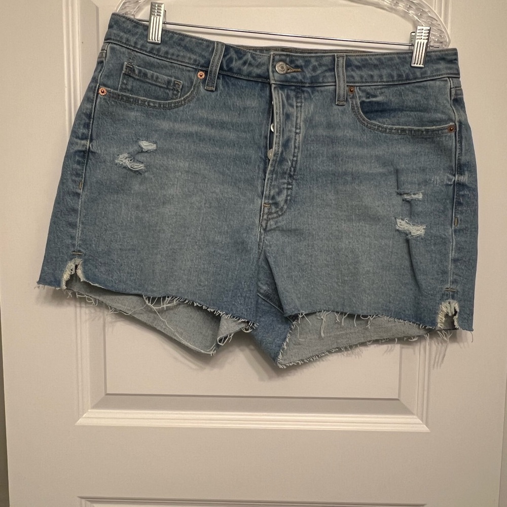 Old Navy Blue Jean Shorts Distressed Casual